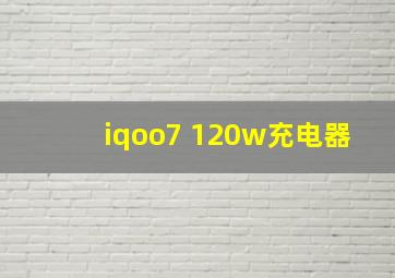 iqoo7 120w充电器